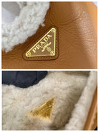Prada mini shearling handbag