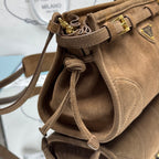 Prada Bonnie small suede shoulder bag