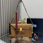 Prada Soft Sound large leather shoulder bag with charms
