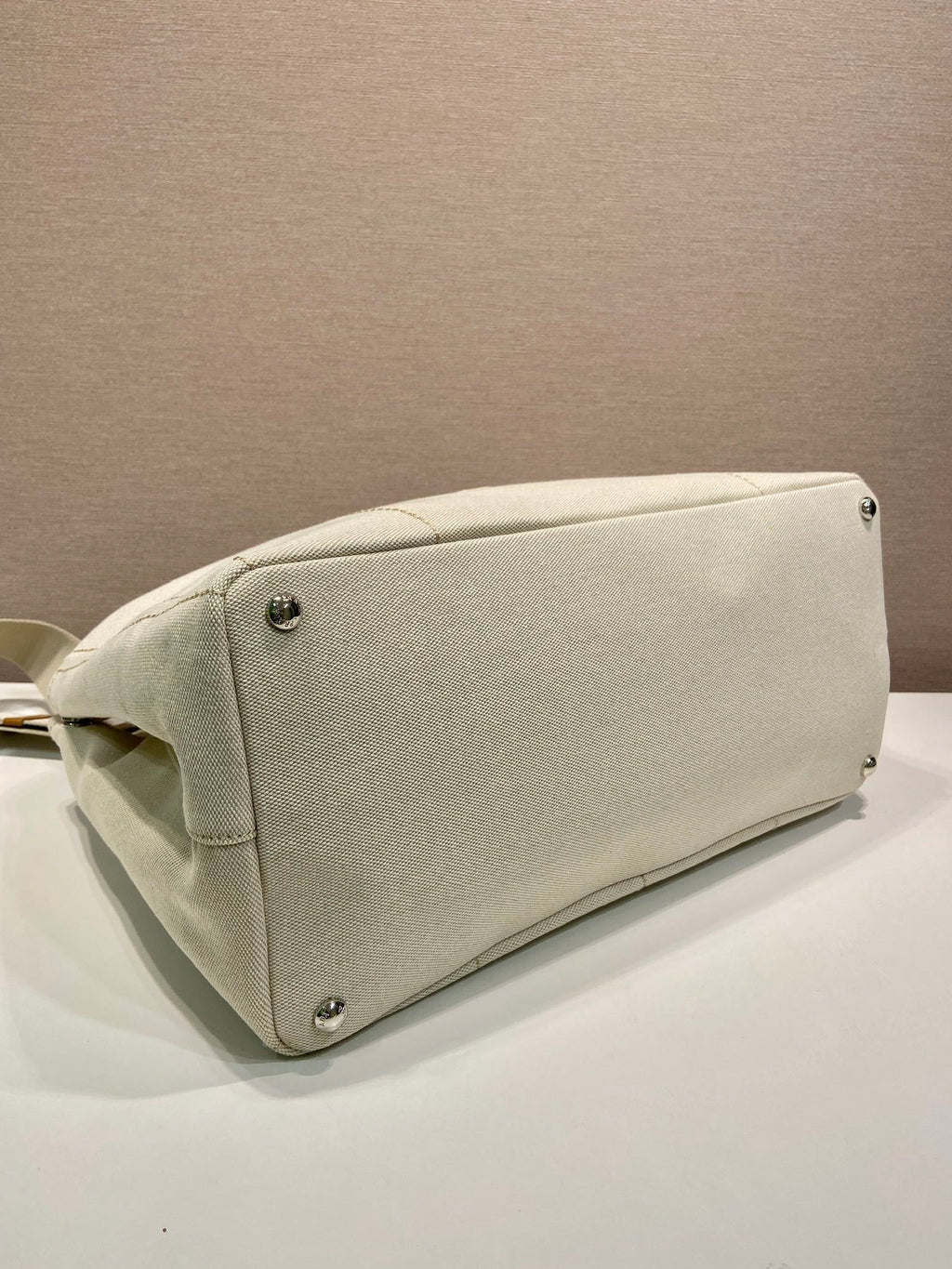 Prada Jardiniere extra-large linen blend tote bag