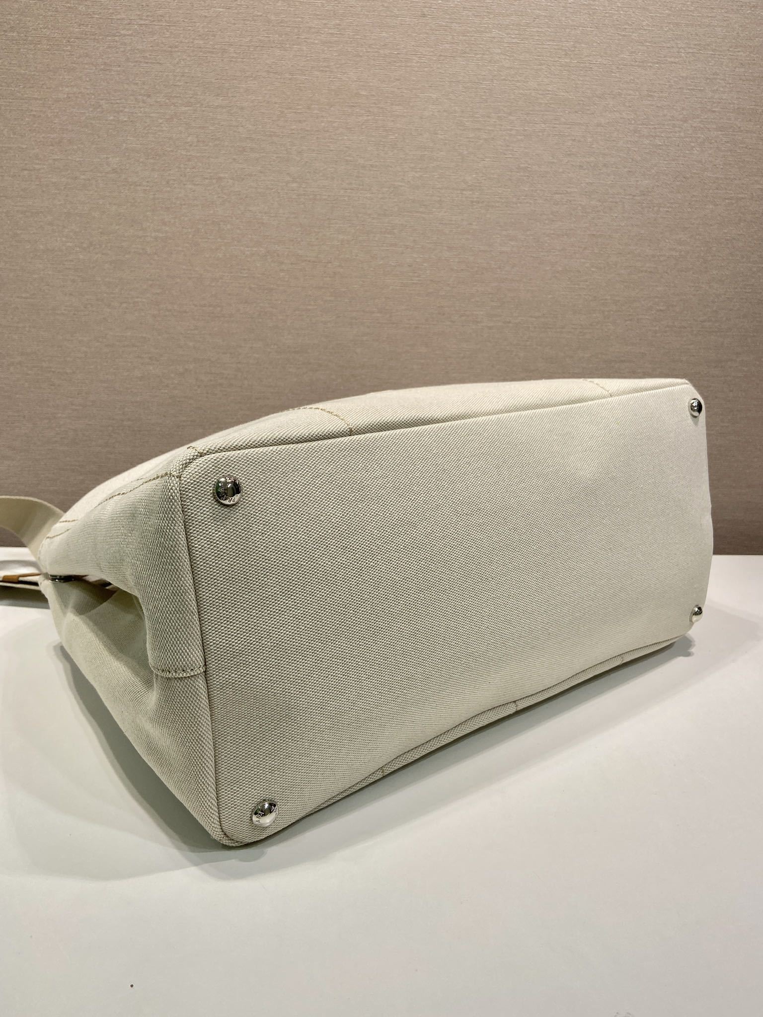 Prada Jardiniere extra-large linen blend tote bag