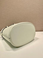 Prada Buckle leather bucket bag with belt