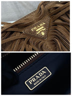 Prada Galleria medium suede bag with fringe