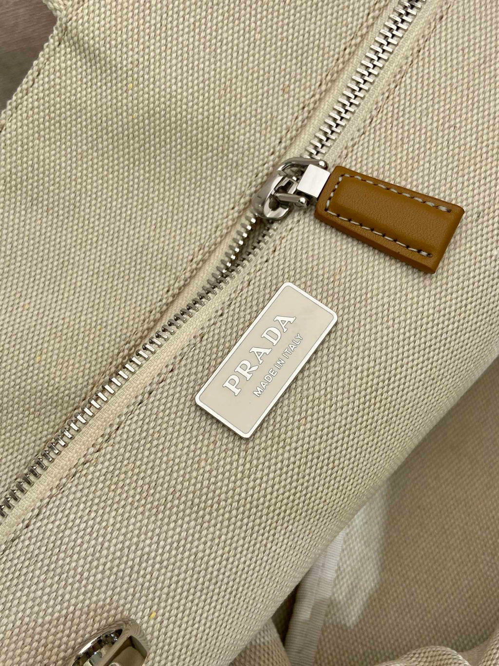Prada Jardiniere extra-large linen blend tote bag