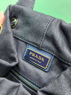 Prada canvas drawstring duffle bag