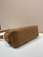 Prada suede shoulder bag