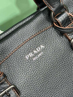Prada large leather tote bag