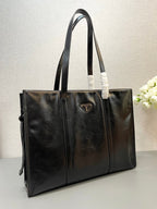 Prada large leather tote bag