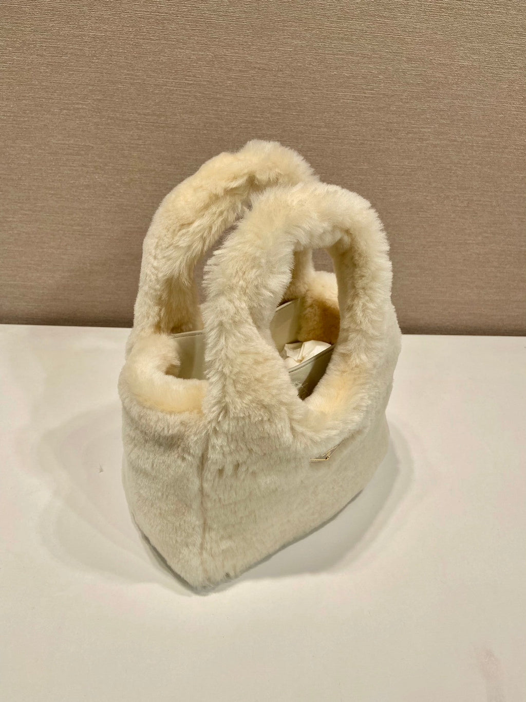 Prada shearling mini handbag