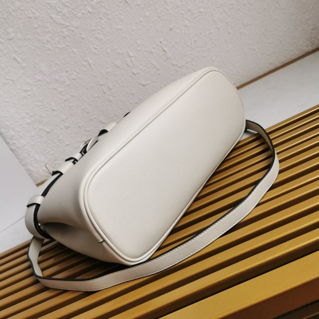 Prada Buckle small leather handbag with belt