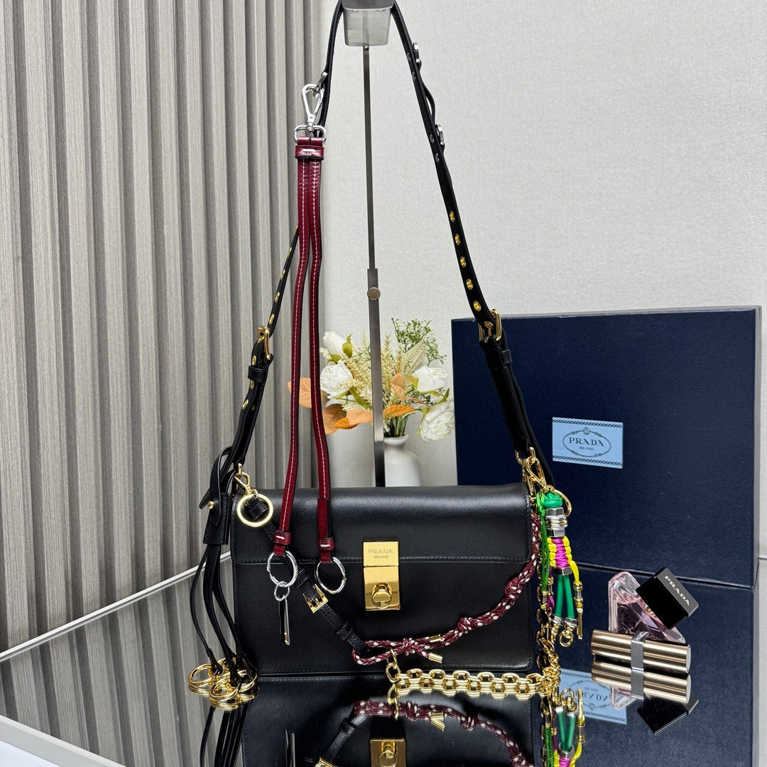 Prada Soft Sound small leather shoulder bag with charms