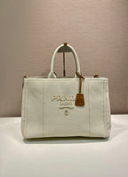 Prada Jardiniere extra-large linen blend tote bag