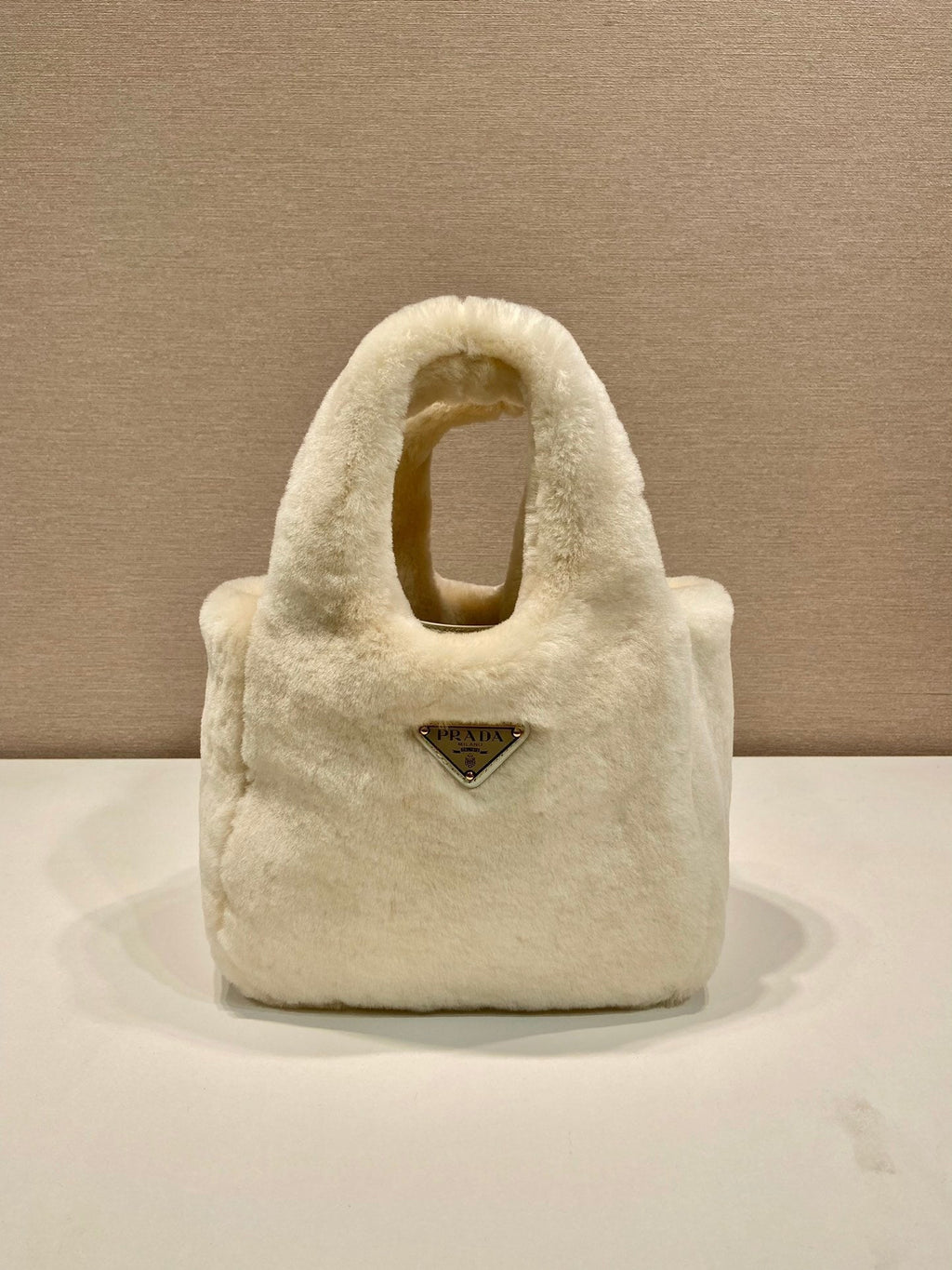 Prada shearling mini handbag
