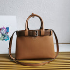 Prada Buckle small leather handbag with belt