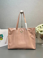 Prada large leather tote bag