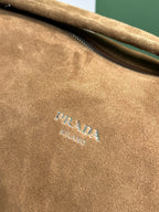 Prada suede shoulder bag