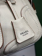 Prada large leather tote bag