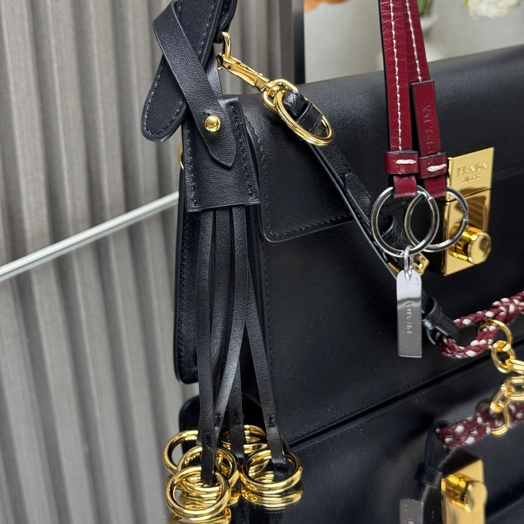 Prada Soft Sound small leather shoulder bag with charms