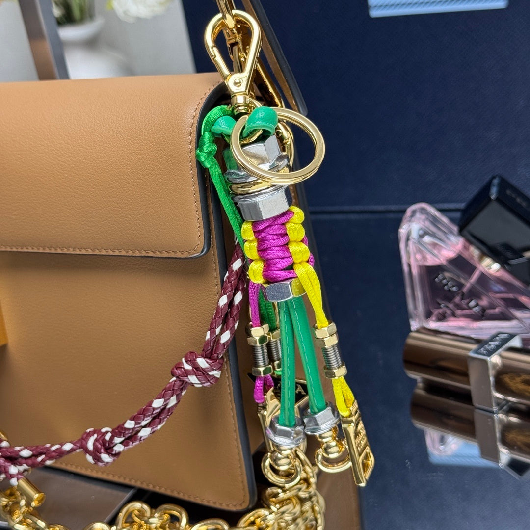 Prada Soft Sound small leather shoulder bag with charms