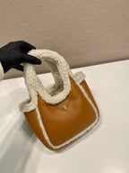 Prada mini shearling handbag