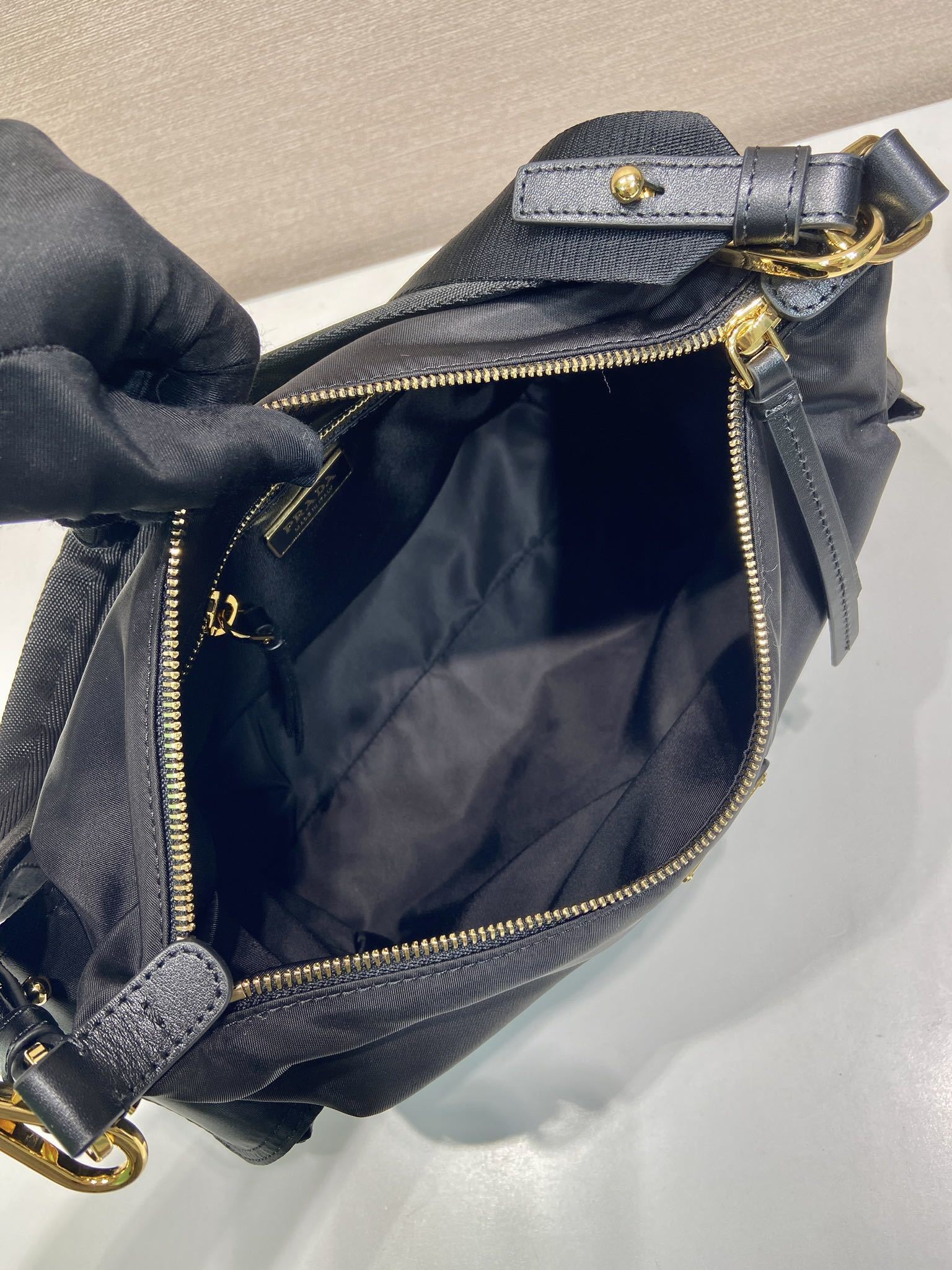 Prada Explore large Re-Nylon and leather bag