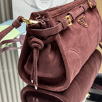 Prada Bonnie small suede shoulder bag