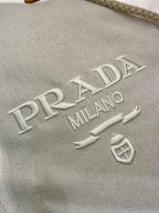 Prada linen blend drawstring duffel bag
