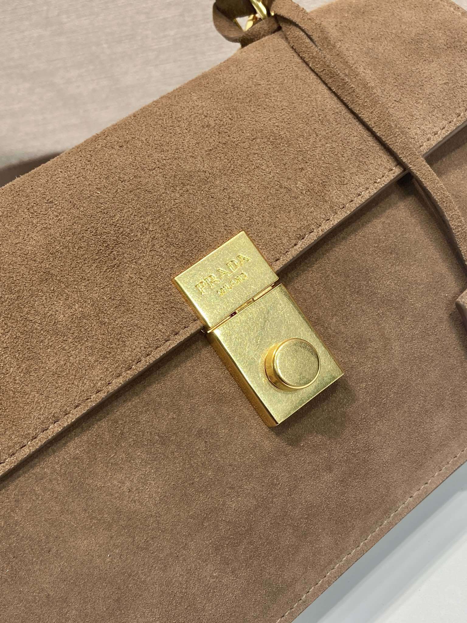 Prada Soft Sound medium suede shoulder bag