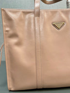 Prada large leather tote bag