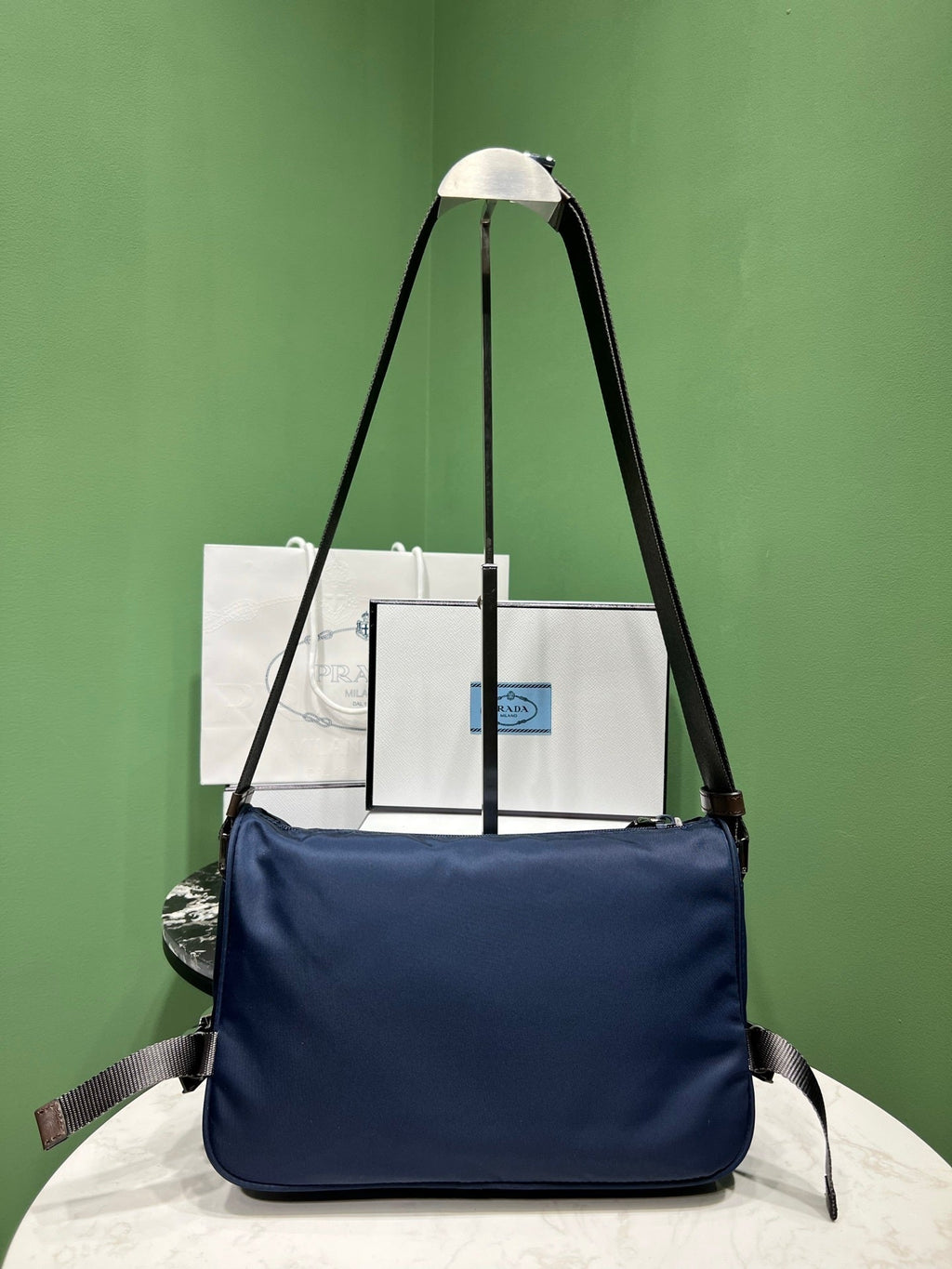Prada Speedrock Re-Nylon and leather shoulder bag
