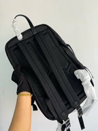 Re-Nylon and Saffiano leather backpack