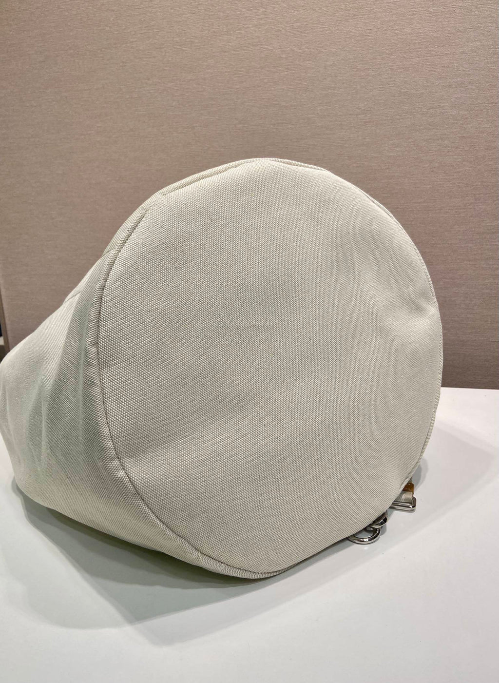 Prada linen blend drawstring duffel bag