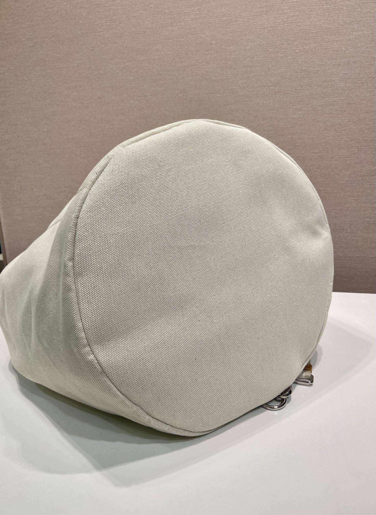 Prada linen blend drawstring duffel bag