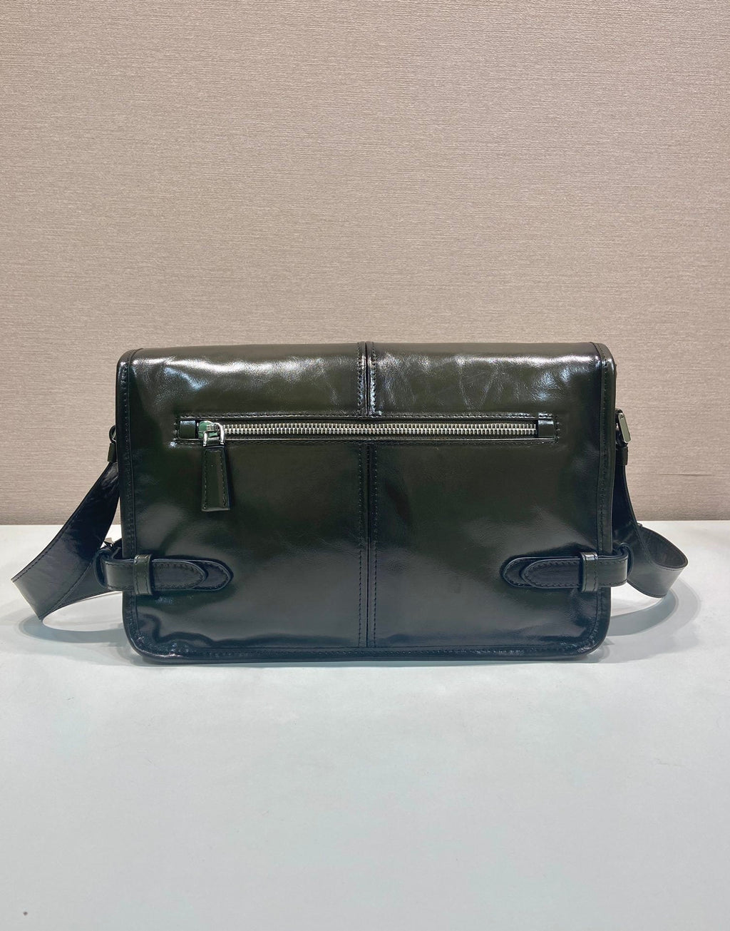 Prada Antiqued leather shoulder bag