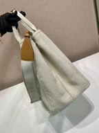 Prada Jardiniere extra-large linen blend tote bag