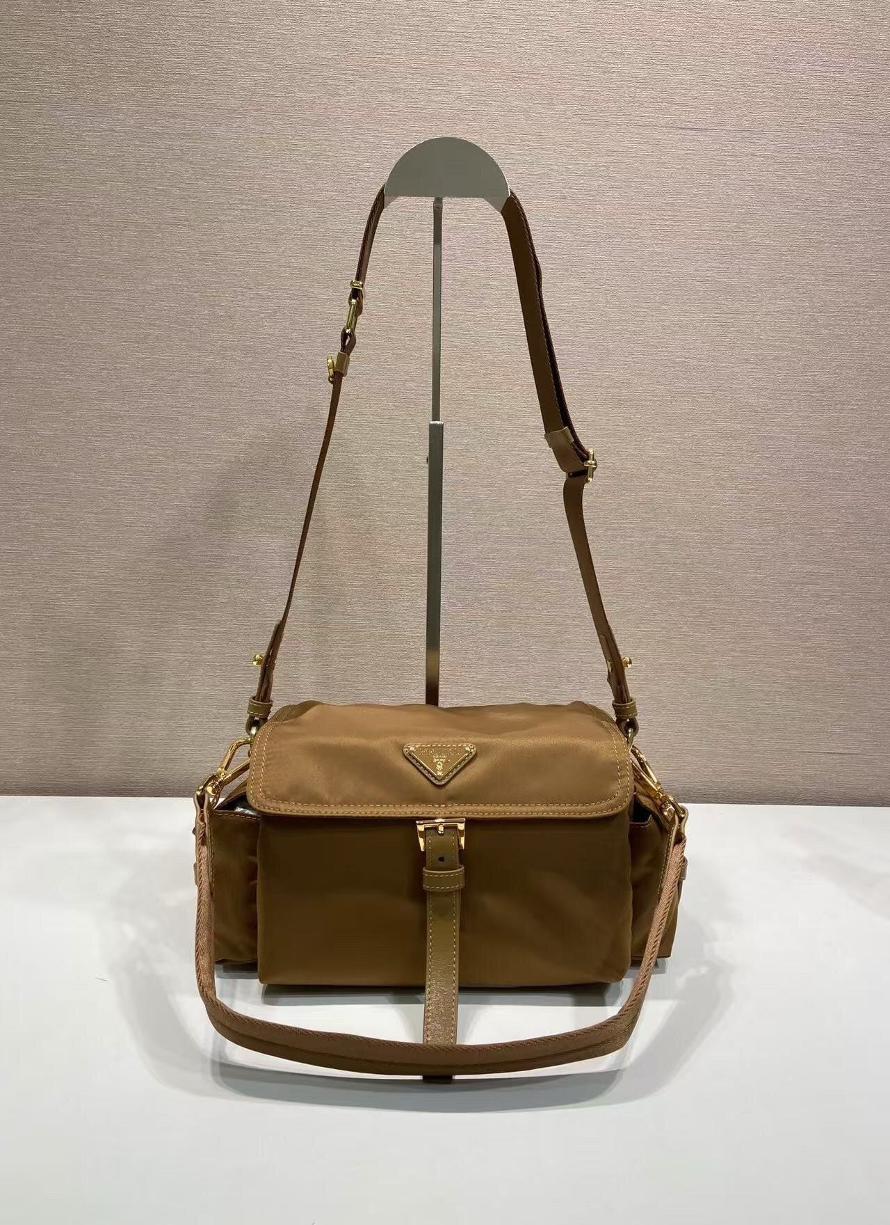 Prada Explore medium Re-Nylon shoulder bag with flap