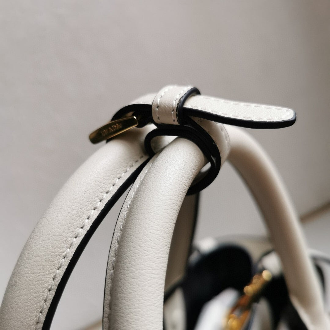 Prada Buckle small leather handbag with belt