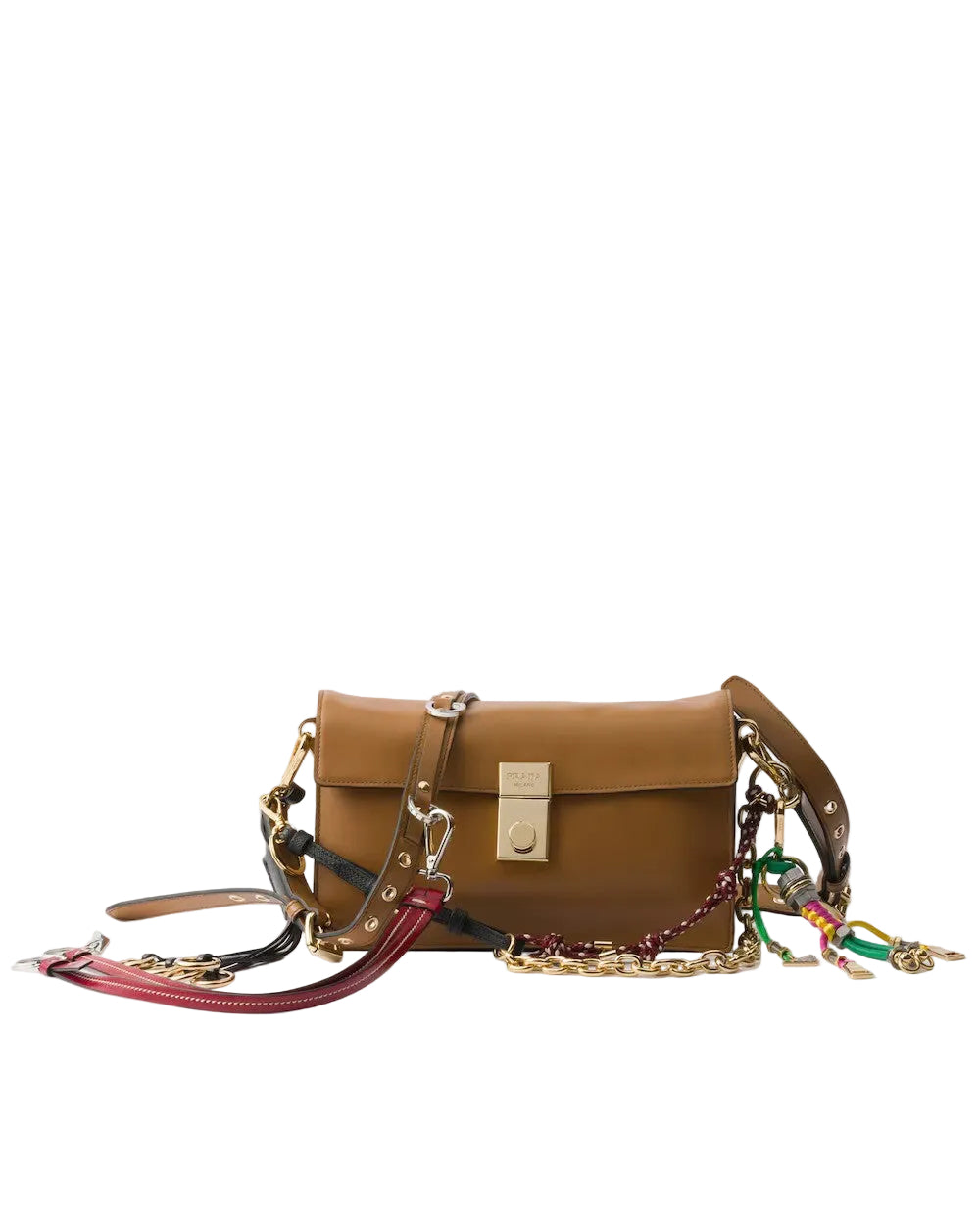 Prada Soft Sound small leather shoulder bag with charms