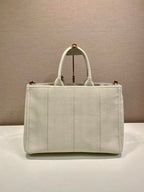 Prada Jardiniere extra-large linen blend tote bag