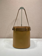 Prada Buckle leather bucket bag with belt