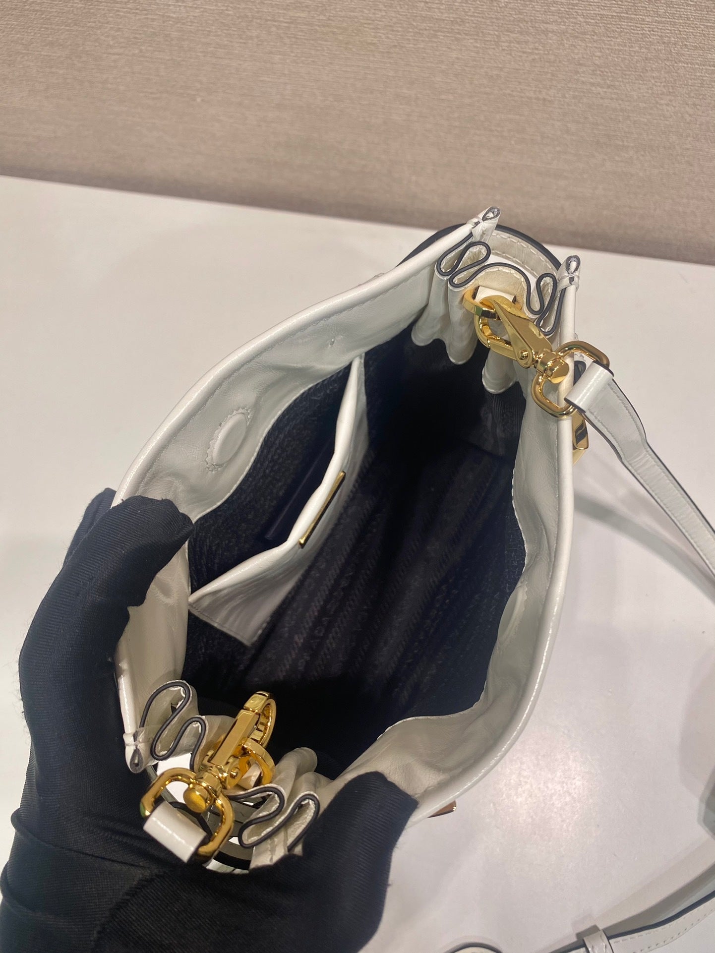 Prada Bonnie leather mini shoulder bag