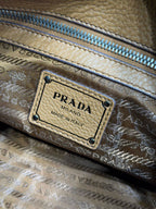 Prada large leather tote bag