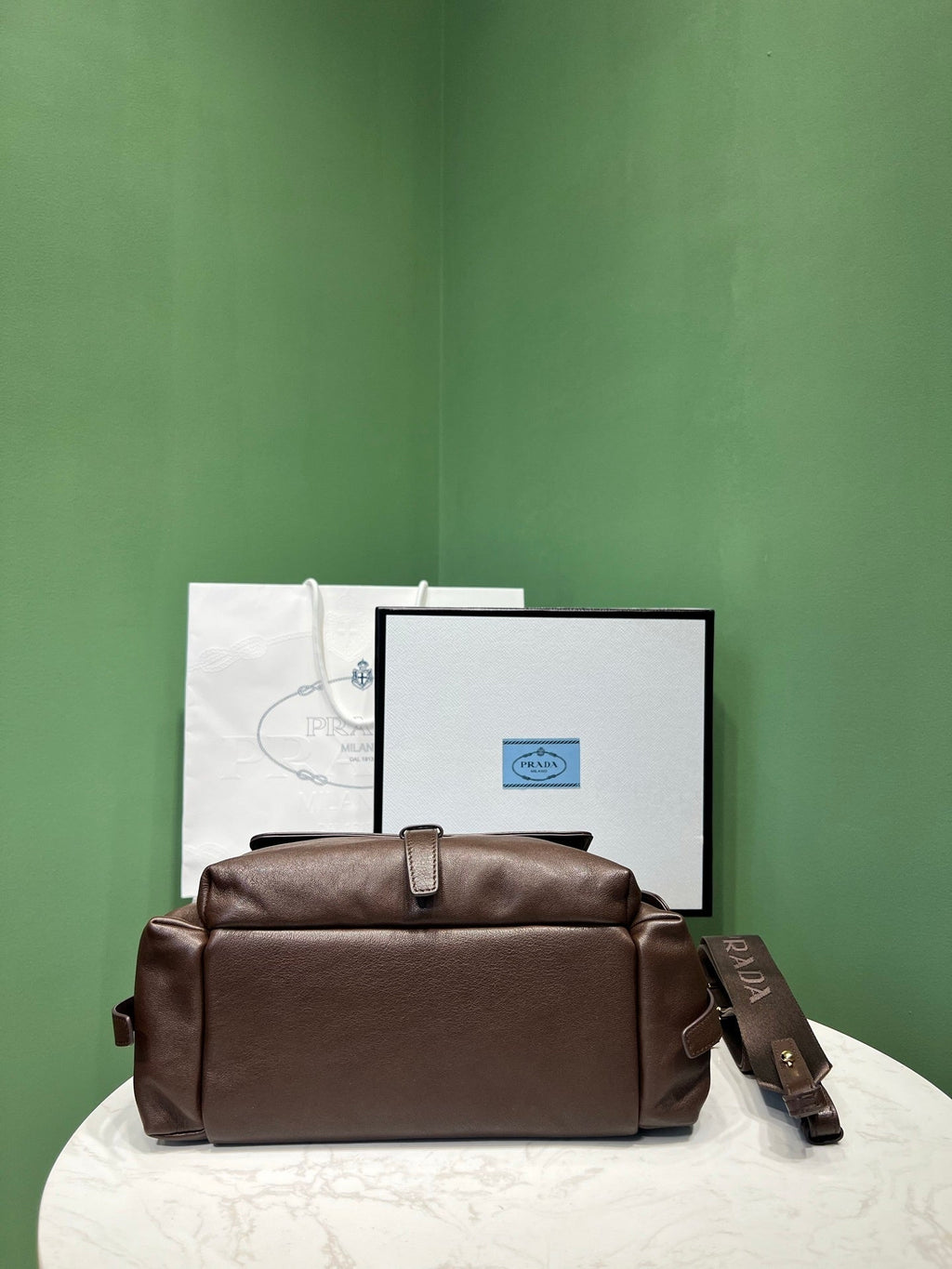 Prada Explore medium nappa leather tote bag